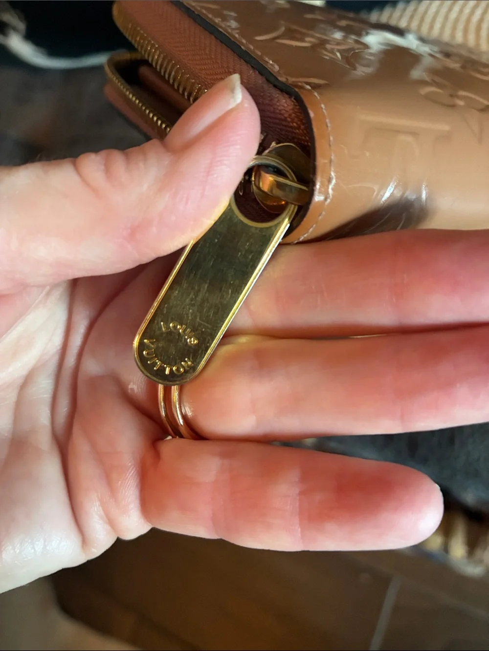 Louis Vuitton Blush Pink Vernis Zip Around Wallet